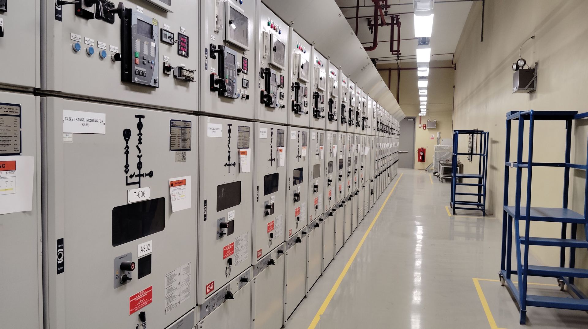 Sustain: switchgear room, inverter wall, UPS bank