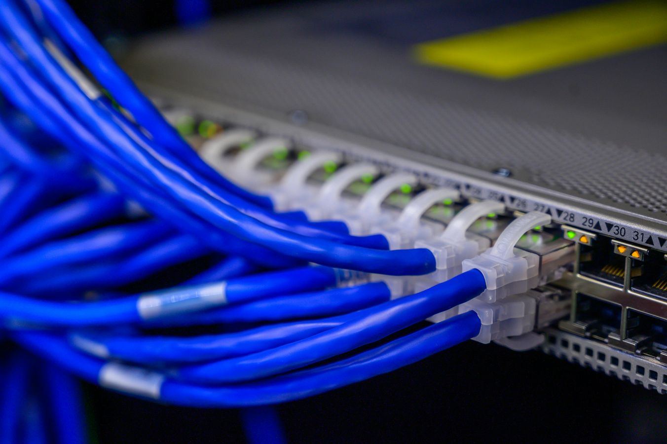 Network Infrastructure: cabinet, patch panel, cable run